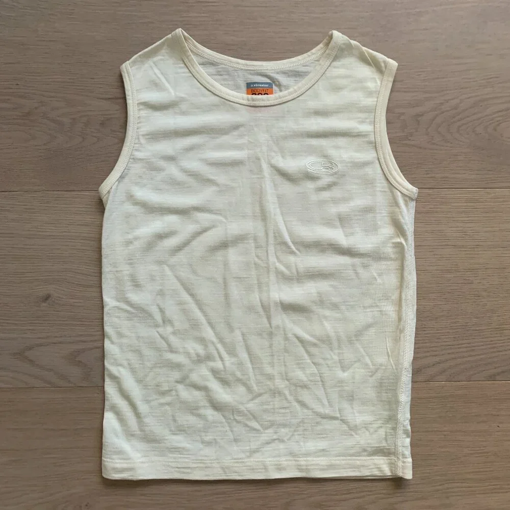 NWOT Kids Icebreaker Merino Wool Bodyfit 200 Sleeveless Base Layer Shirt 7/8
